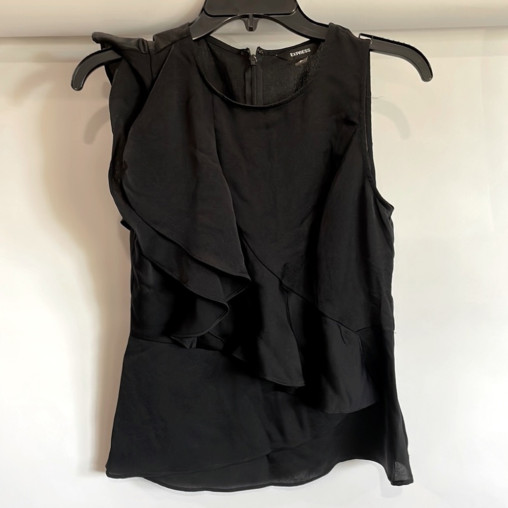 Express ruffle front tank